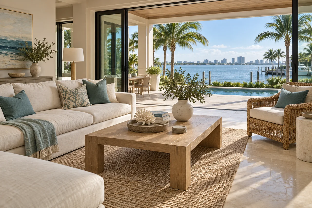 AI-generated illustrative coastal residence